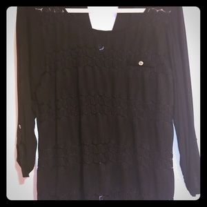Maurice’s black lace shirt
